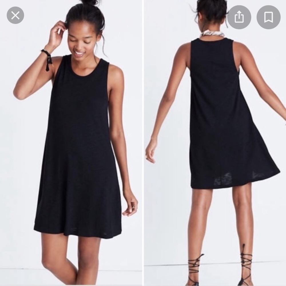 Madewell high point black tank dress medium - Picture 4 of 9